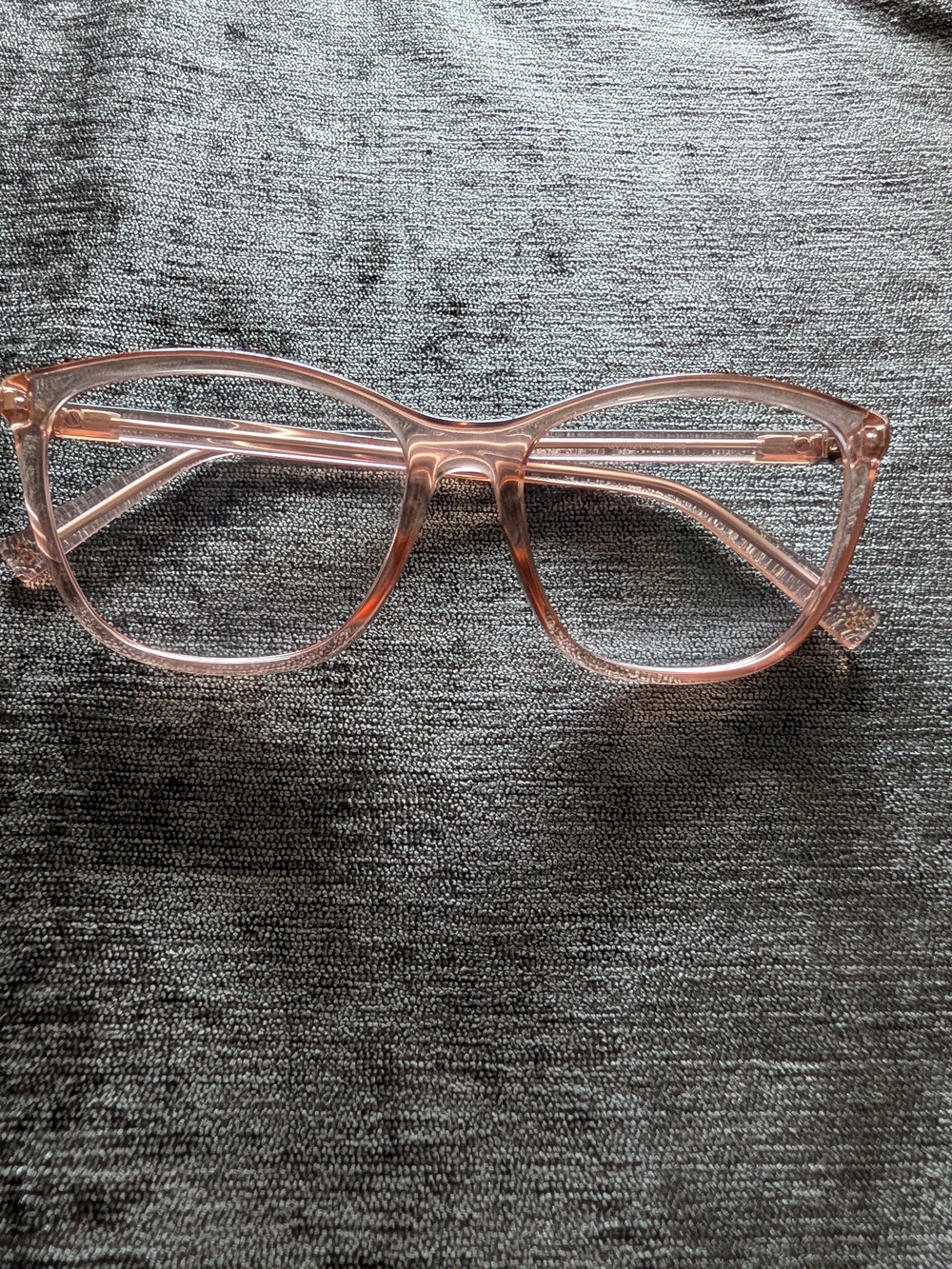 Kids Pink Clear Frame Glasses